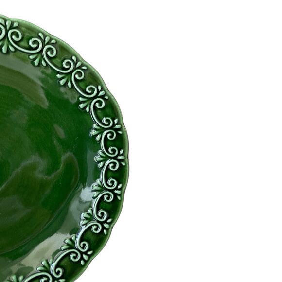 Maioliche Jessica Made in Italy Christmas Dinner Plates 11" Set 4 Holiday Green - Picture 6 of 12